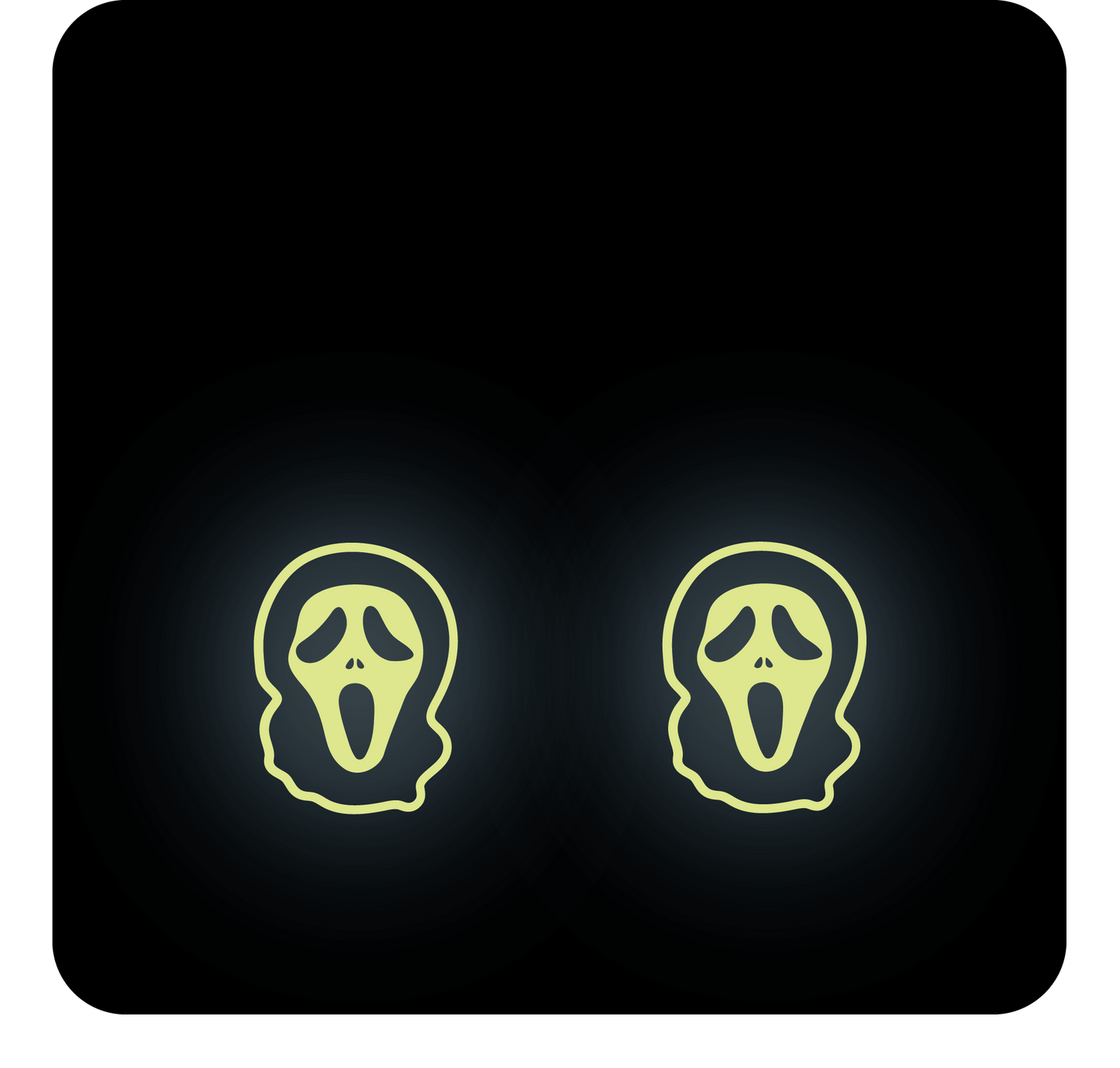 Scary Mask Earrings - GLOW IN THE DARK / Halloween Earrings