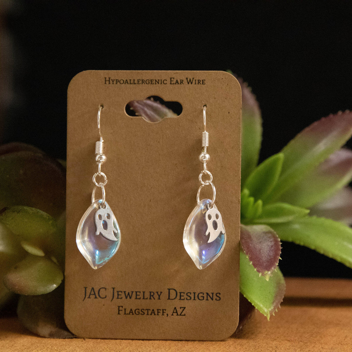 Iridescent Ghost Earrings