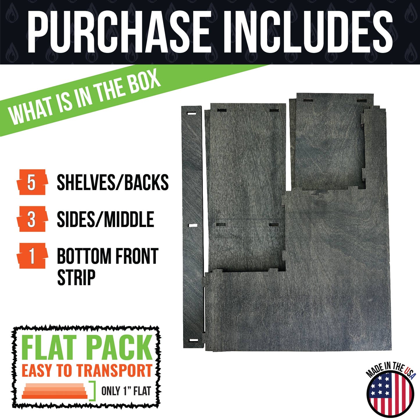 3-Tier Straight Wooden Portable Display Stand: Ebony