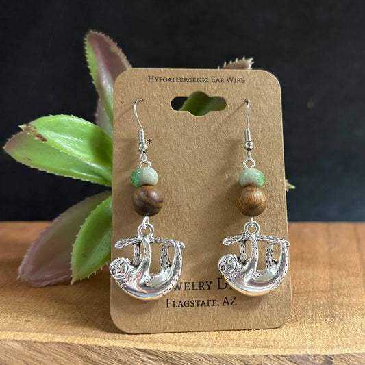 Hanging Sloth Earrings