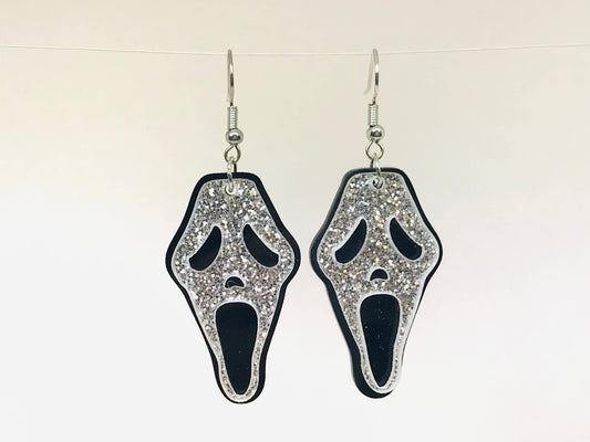 Screaming Ghost Earrings, Halloween Horror Gift