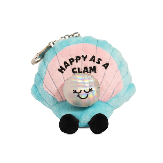 Punchkins Clam Plush Bag Charm Cute "Happy as a Clam"
