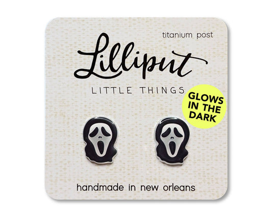 Scary Mask Earrings - GLOW IN THE DARK / Halloween Earrings