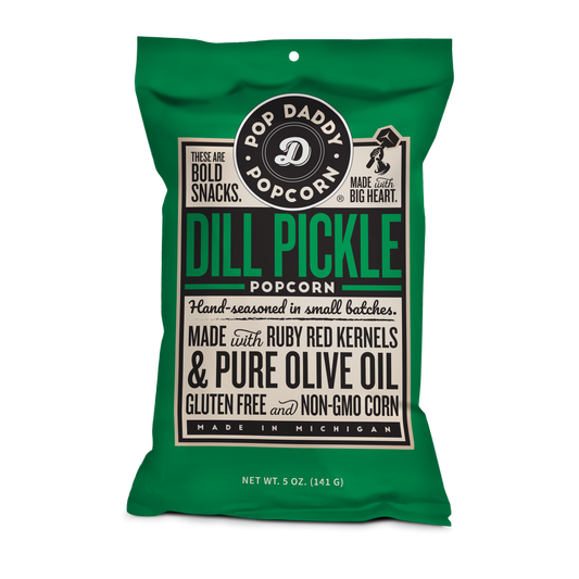 Pop Daddy – Dill Pickle Flavored Popcorn 5.0oz