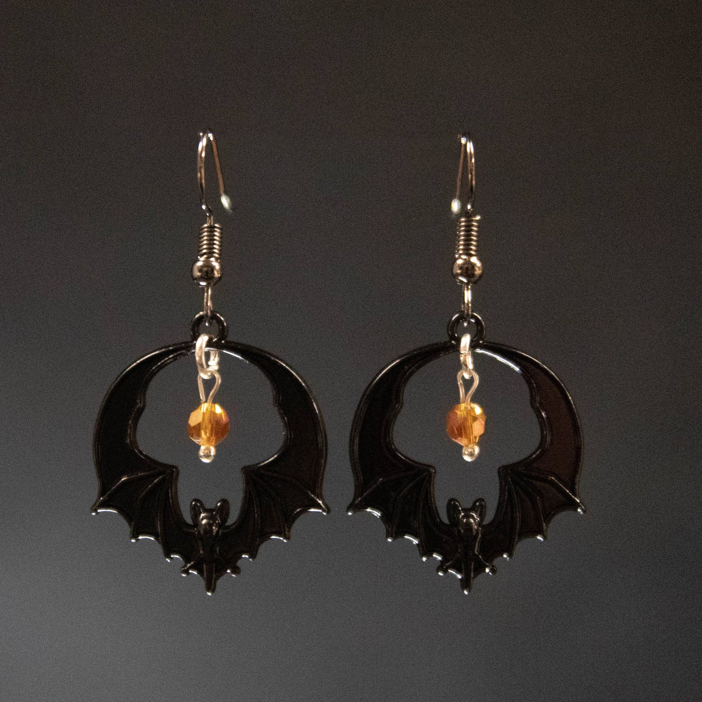Black Bat Earrings