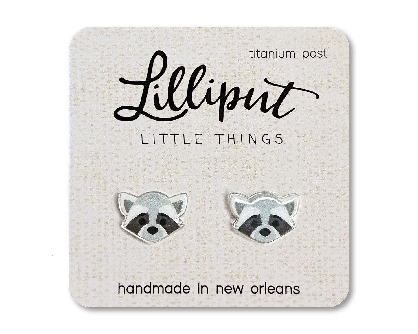 Raccoon Earrings // Quirky Earrings