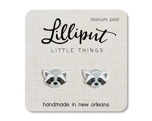 Raccoon Earrings // Quirky Earrings