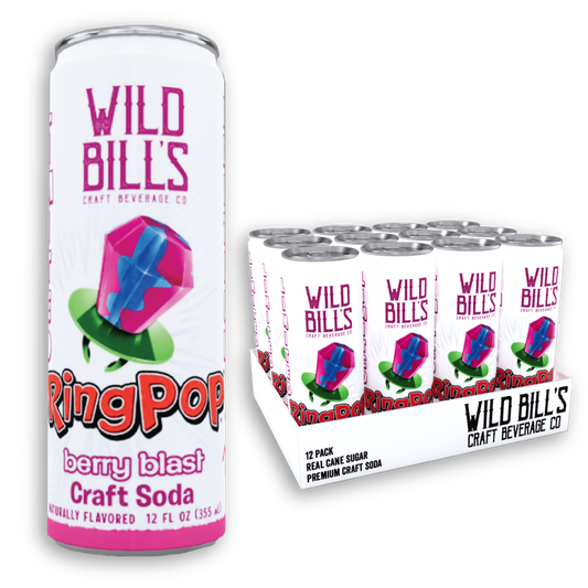Ring Pop Soda Berry Blast Pure Cane Sugar, 12-Pack, Cans