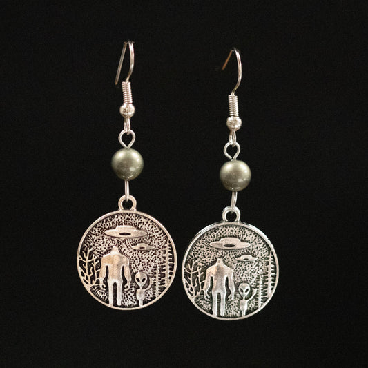 Sasquatch and Alien Mates Earrings