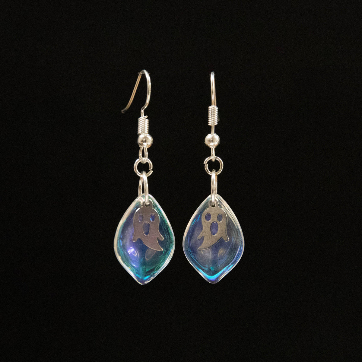 Iridescent Ghost Earrings