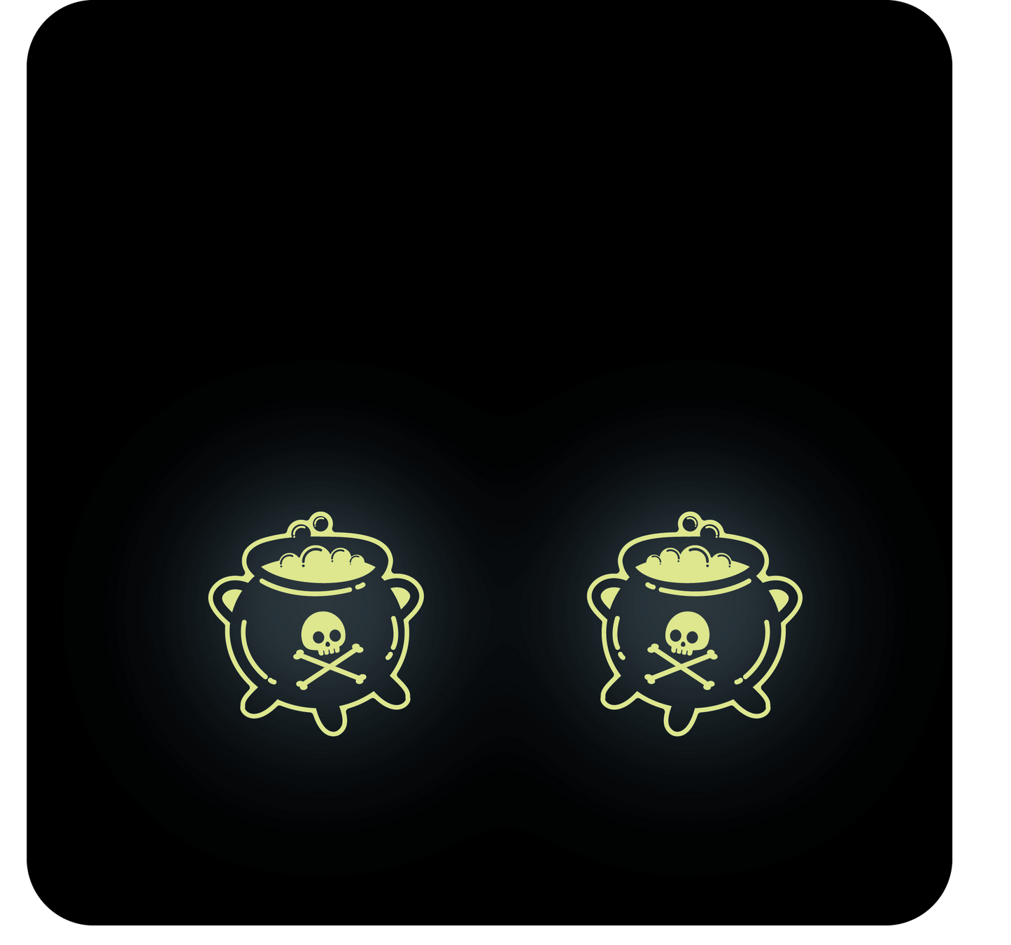 Cauldron Earrings - GLOW IN THE DARK / Halloween Earrings