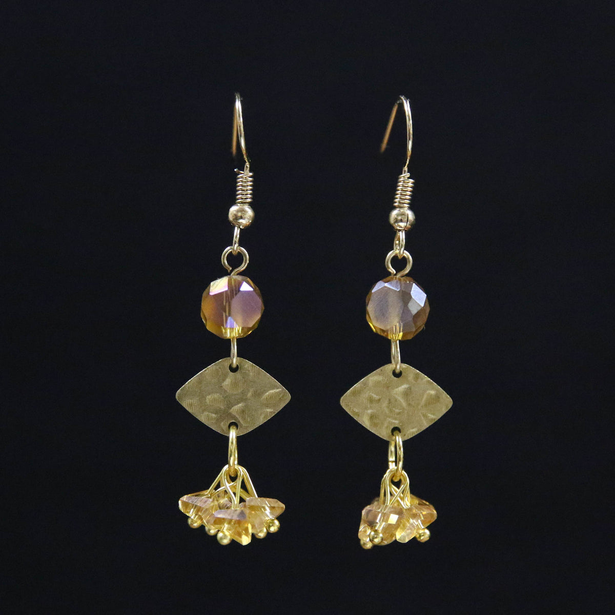 Pom Pom Earrings: Purple