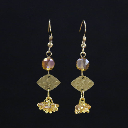Pom Pom Earrings: Orange