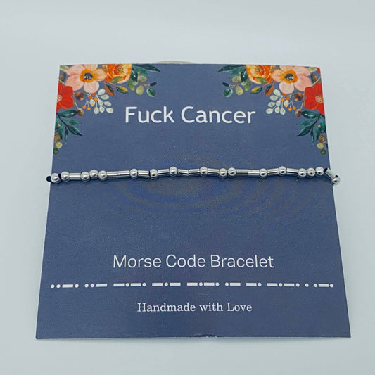 Fuck Cancer Morse Code Bracelets