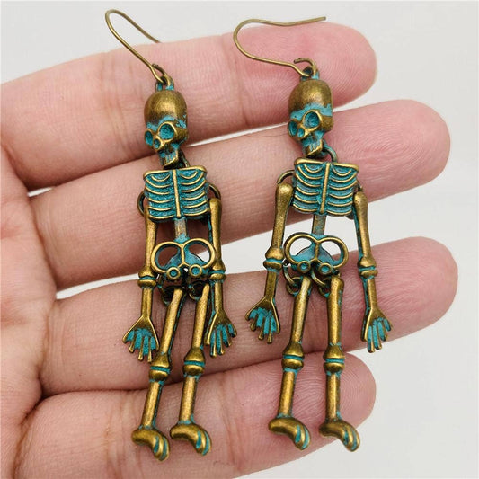 Body Skeleton Retro Skull DangleEarrings