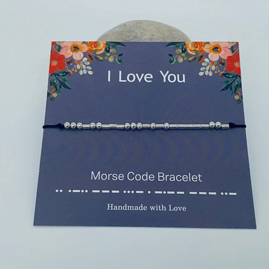 I Love You Morse Code Bracelet