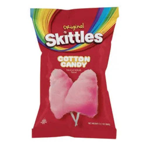 COTTON CANDY SKITTLES  12x3.1 OZ PEG BAG: Default Title