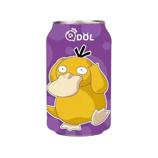 QDOL - Psyduck Sparkling Water (Grape Flavour) 330ml 24ct: Default Title